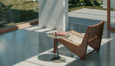 a chair and a table in a room